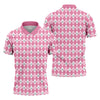 Breast Cancer Golf Shirt HG   Pink Golf Shirt HG  Men  Pink Argyle Golf Shirt HG   Breast Cancer Awareness Shirts
