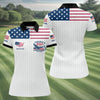 America 250 Anniversary 1776-2026 Golf Ball Pattern Patriotic Polo Shirt HG Women's Golf Tops  Ladies Golf Polos