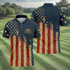 US 250th Anniversary Independence Freedom Democracy Men's Golf Polo Shirt HGs  4th Of July Patriotic Golf Shirt