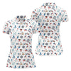 Red White and Blue Womens Golf Polo Shirt HG  Women's 4th Of July Shirts  America 250 Anniversary Shirt  Ladies Golf Shirt