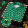 Vitamin G Shamrock Pattern Golf And Beer Green Golf Shirt  HG St Patrick's Day Golf Shirt  HG Polo Shirt HGs For Men