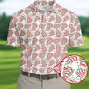 Christmas Tree Cakes White And Red Golf Tops For Men  Christmas Golf Shirt  HG Polo Shirt HGs For Men