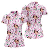 Custom Face Funny Womens Golf Polo Shirt HG  Ladies Golf Shirt