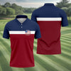 250th Anniversary USA 1776-2026 Red White Blue Printed Golf Tops For Men  4th Of July Golf Shirts For Men HG