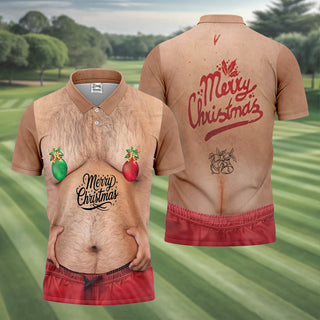 Funny Ugly Hairy Belly Golf Tops For Men  Christmas Golf Shirt  HG Polo Shirt HGs For Men  Golf Shirts For Men