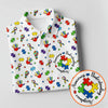 Awareness Understanding Acceptance Autism White Golf Shirt  HG Autism Awareness Colors Golf Shirts For Men