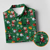 Santa Christmas Green Golf Polo  Fun Men's Golf Polos  Christmas Golf Shirt HG   Golf Shirt HG s For Men