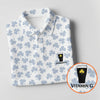 Vitamin G Shamrock Pattern Golf And Beer White Golf Shirt  HG St Patrick's Day Golf Shirt  HG Polo Shirt HGs For Men