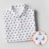 Blue And Pink Naughty Stick People White Golf Shirt HG   Polo Shirts For Men  Golf Gift For Men