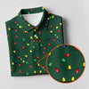Christmas Colorful Lights Green Golf Shirt HG   Christmas Golf Shirt HG   Polo Shirts For Men  Golf Gift For Men
