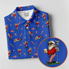 4th Of July Funny Man Golf And Beer Blue Golf Shirt  HG Patriotic Golf Shirt  HG 250th Anniversary Golf Shirts For Men