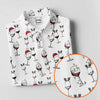 Christmas Wine Glass With Colorful Lighting White Golf Shirt HG   Christmas Golf Shirt HG   Women's Golf Tops