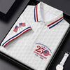 USA 250th Anniversary Golf Ball Pattern White Golf Shirt HG   4th Of July Patriotic Golf Shirt HG s For Men