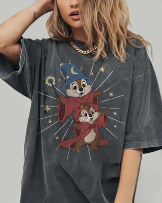 TT WDW Chip N Dale Costume Mickey Sorcerer T-Shirt  Disneylan Trip Shirt  WDW Family Matching Shirt  WDW Magic Kingdom 2026 Shirt HFN Shirt
