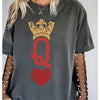 TT Queen of Hearts Vintage Inspired Tee  Valentineâs Day Gift T shirt  Birthday Gift Girl  Hearts t shirt  Gift for Girl friend HFN Shirt