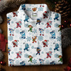Christmas Characters Golf Pose Men's Funny Golf Shirts  Christmas Golf Shirt  HG Polo Shirt HGs For Men