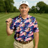 Custom Independence Day Shirts  Custom Face Shirt  Men's 4th Of July Shirts  Funny Golf Polo Shirt HG