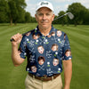 Best Papa By Par Custom Photo Polo Shirt HG Funny Polo Shirt HG Christmas Golf Gift