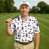 Patriotic USA Men's Golf Polo Shirt  Men's 4th Of July Shirts  USA 250 Anniversary Golf Shirt HG   Gifts For Golfing Dad