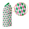 Green Pink Argyle Men HG Golf Shirts  Funny Golf Polos  Unique Gift For Golfer