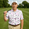 Par Then Bar Flamingo Funny Men Polo Shirt HG  Fun Golf Polos For Men  Golf Shirts  Dad Golf Gift