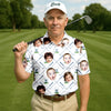 Custom Face Kids Photo Shirt  Funny Polo Golf Shirt HG   Gifts For The Golfing Dad  Christmas Golf Gift