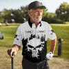 Golf Saved Me From Being A Porn Star Now I'm Just A Swinger Custom White Skull Golf Polo Shirt HG  Dad Golf Gift