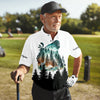 Not All Who Wander Are Lost Bigfoot Hunter Men's Golf Polo Shirt HG  Golf Lover Gifts  Funny Golf Shirt
