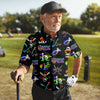 Neon Golf Clubs Men's Golf Polo Shirt HG  Funny Polo Shirt HG Dad Golf Gift  Christmas Golf Gift