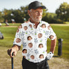 Best Dad By Par Funny Golf Polos  Custom Face Polo Shirt HG Christmas Golf Gift