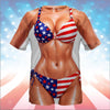 Funny 4th of July Illusion Muscle T Shirt for Men Women, HG USA Flag Graphic Tee, Independence Day Party Outfit, Matching Couple Shirt HG