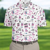 Par Then Bar Flamingo Funny Men Polo Shirt HG  Fun Golf Polos For Men  Golf Shirts  Dad Golf Gift