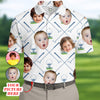 Custom Face Kids Photo Shirt  Funny Polo Golf Shirt HG   Gifts For The Golfing Dad  Christmas Golf Gift