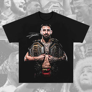 TT Ilia Topuria âChamp Champâ T-Shirt Ilia Topuria Tee Ultimate Fighting Championship Graphic Tee for UFC MMA Fan LN