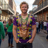 3D Graphic T Shirt Mardi Gras Costume Tee, HG  Funny Party Shirt, HG  Carnival Festival Outfit, Realistic Body Print, Mardi Gras Cosplay Top