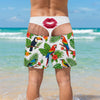 Funny Men’s Swim Trunks, Parrots KISS Fake Underwear Beach Shorts, Wide Load Birthday Gag Gift For Him, Summer Gag Gift For Men, Summer Vacation hg
