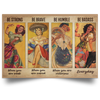 Mexican Independence Day Gift For Hippie Mexican Folk Dancing Be Badass Girls Horizontal Poster PA