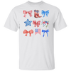 Coquette 4th of July Bow Shirt, Soft Girl Patriotic TShirt, Cute Independence Day Tee, American Girly Gift, Fourth of July Country