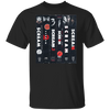 Series VHS Movies Shirt. Horror Movie Franchise Modern Movies In Vintage Style. Black Gift For Thriller Fan 2000s Tapes Stacked