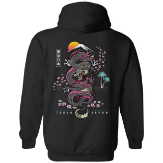 Tokyo Japan | Traditional Japanese Dragon Men's Premium Pullover Hoodie