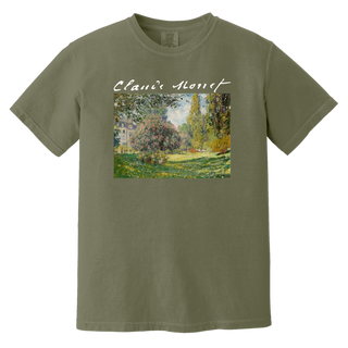 Monet T-Shirt, Comfort Colors Monet Art T Shirt, Landscape Parc Monceau, Monet Apparel, Art Aesthetic Shirt, Art Lover Gift Tee