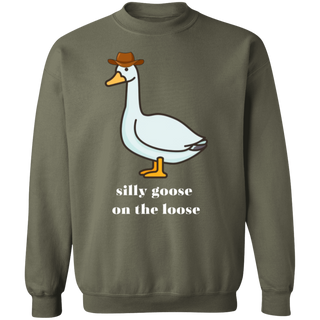 Silly Goose On The Loose Sweatshirt, Cowboy Duck Sweatshirt, Funny Duck Hoodie, Western Sweater, Preppy Clothes Shirt, Goose Sweatshirt