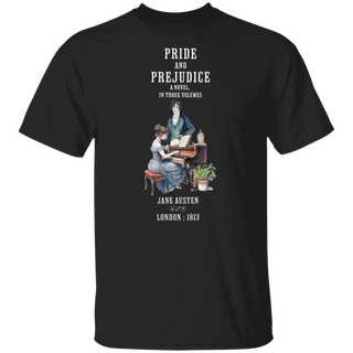 Jane Austen TShirt, Pride & Prejudice Historical Romance, Bookish Literary Jane Austen Fan Art Gift, Oversized Bookclub Shirt