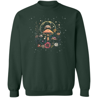 Mushroom Sweatshirt Hippie Clothes Botanical Sweatshirt Mushroom Crewneck Celestial Sweatshirt Floral Moon Mushroom Sweater Fairycore Top