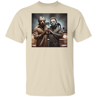 Vintage Jason And Michael Halloween Heart Hands T-Shirt, Michael Myer Halloween T-Shirt, Horror Movie T-Shirt, Halloween Movie T-Shirt
