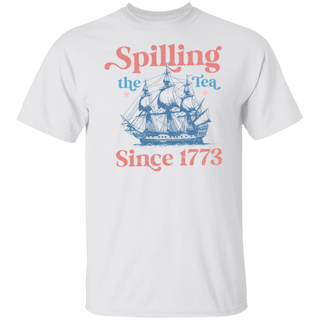 Funny 4th Of July Shirt, July 4th Party Tee, Spilling The Tea Since 1773, Veterans Gift, Patriotic Top,Independence Day Tee,American T-Shirt