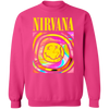 Nirvana Smile Face Overdyed Crew Neck Sweatshirt Sweatshirt