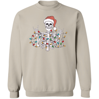 Skeleton Christmas Sweatshirt, Skeleton Hands Christmas Sweater, Funny Christmas Crewneck, Merry Christmas, Holiday Apparel, Xmas Gift