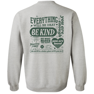 Everything Will Be Okay Sweatshirt Mental Health Retro Sweatshirt Self Growth Crewneck Positive Crewneck Therapy Sweatshirt Mental Illness