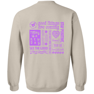 Positive Quotes Purple Sweatshirt